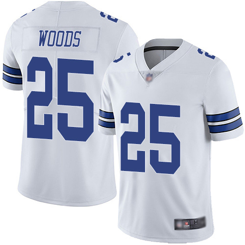 Men Dallas Cowboys Limited White Xavier Woods Road #25 Vapor Untouchable NFL Jersey